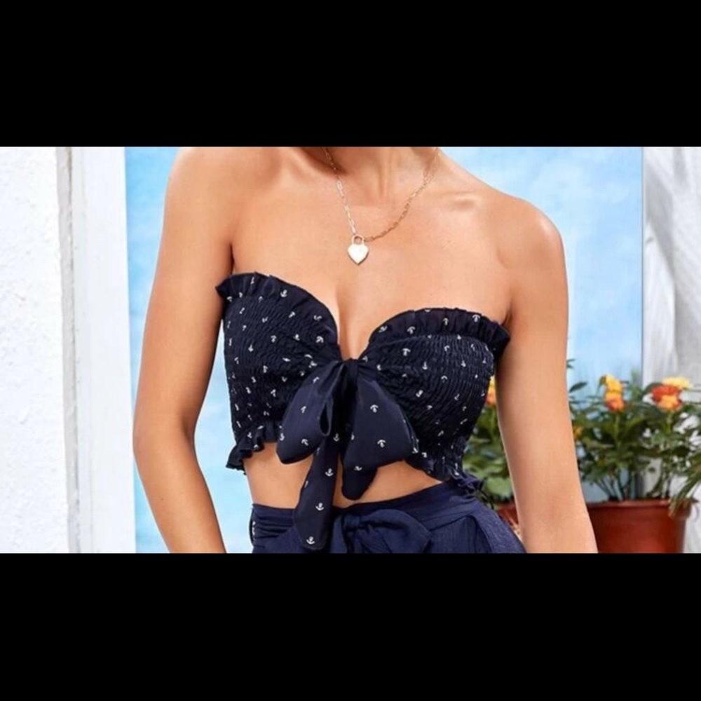 Dark blue top